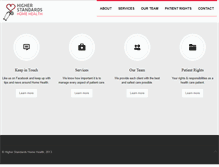 Tablet Screenshot of higherstandardshomehealth.com